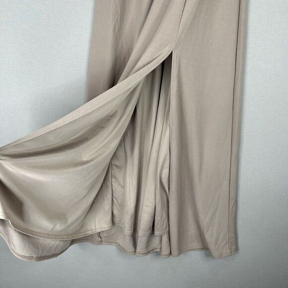 Birdy Grey Womens Dress Large Pink Cowl Flowy Side Slit Gown Formal Bridesmaid - Picture 4 of 11